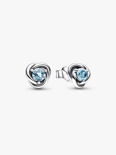 Brincos Eternity Circle Azul água