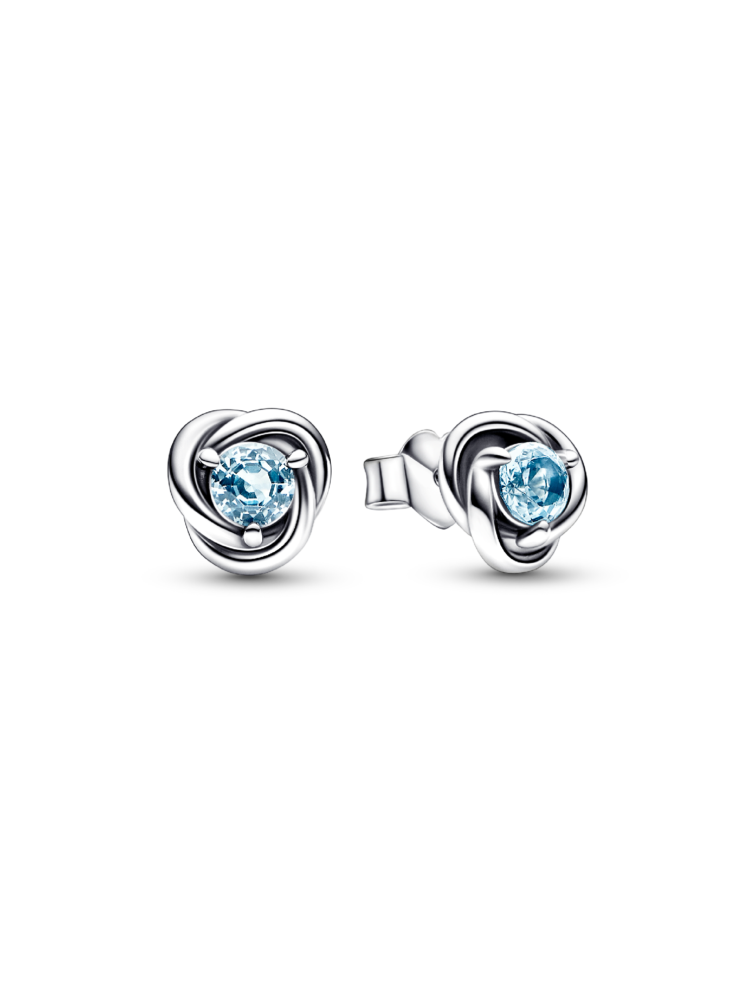 Brincos Eternity Circle Azul água