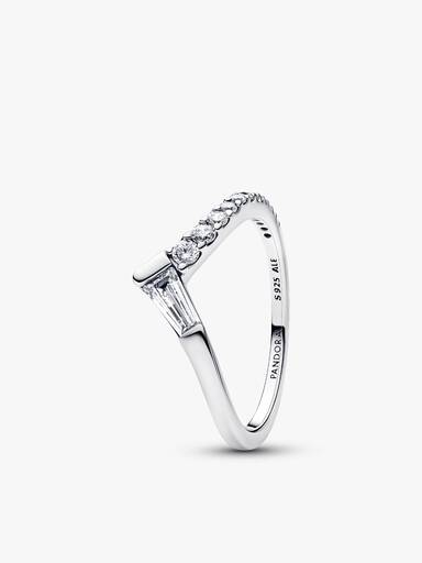 Conjunto de Anéis Baguette Tiara