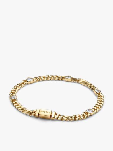 Conjunto de Presente Pulseiras de Corrente Cubana para Ele e para Ela