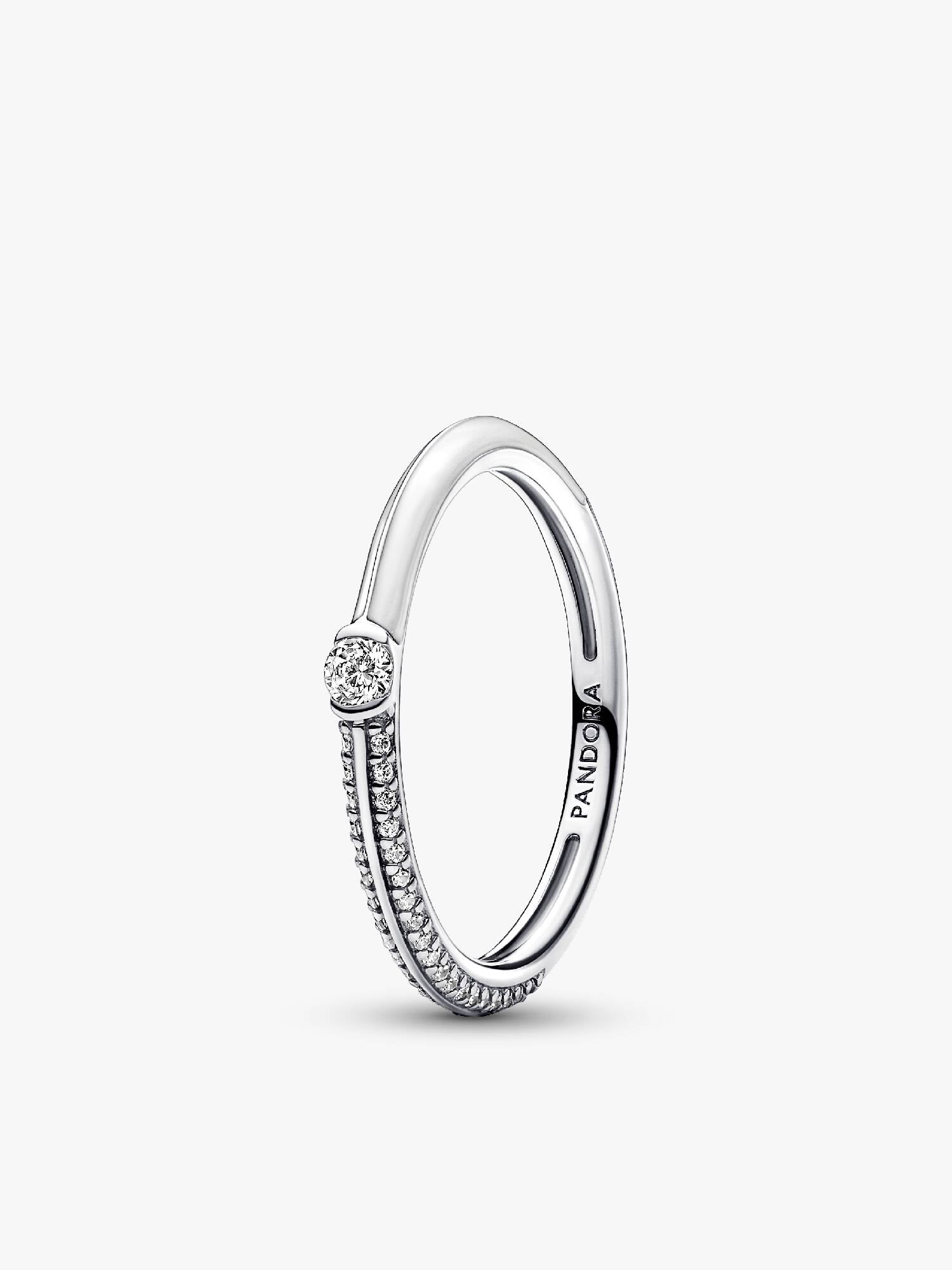 Anel Duplo Pavé Branco
