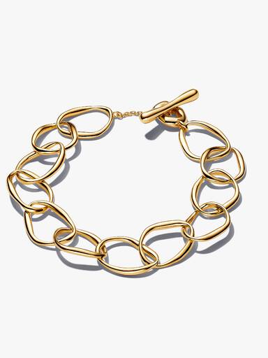Pulseira de Elos com Forma Orgânica