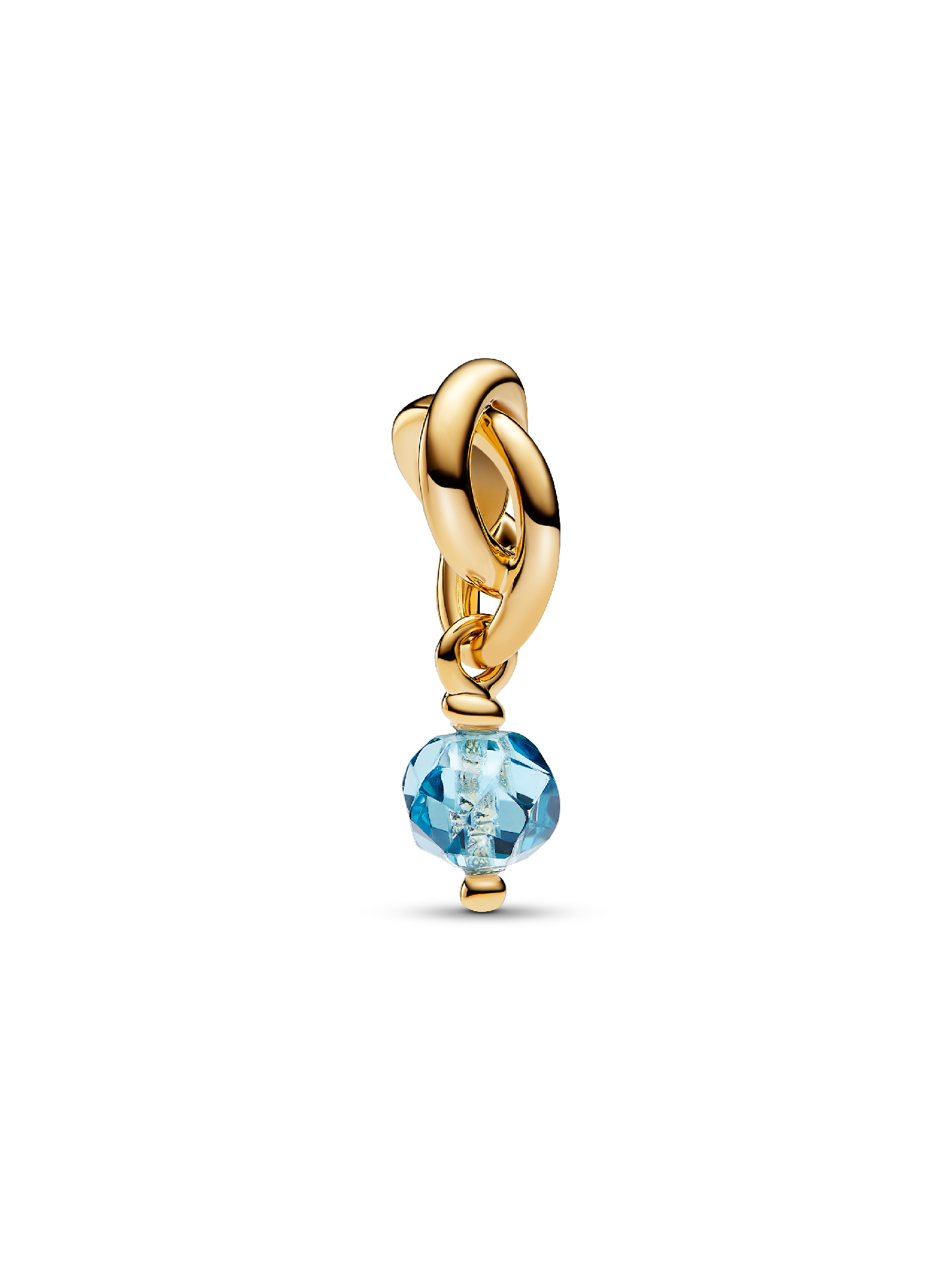 Conta Pendente Circulo da Eternidade Azul Aqua Marinho