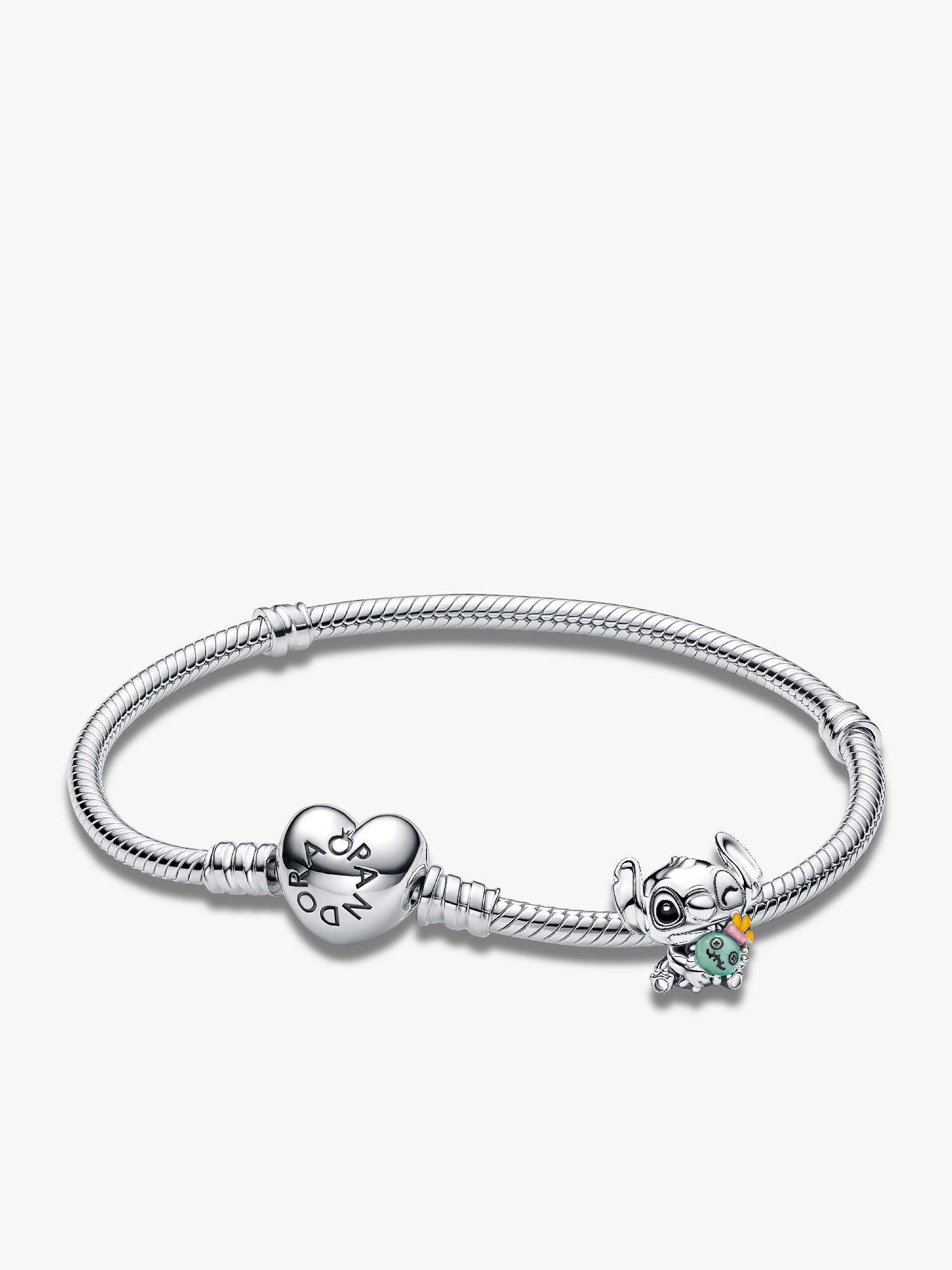 Conjunto de Presente Pulseira Coração Moments e Charm Stitch & Scrump
