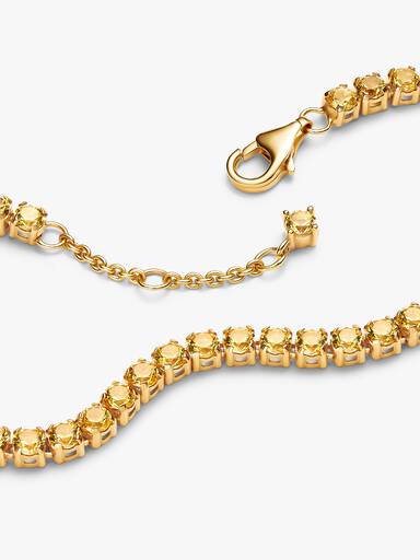 Pulseira de Ténis Amarela Brilhante