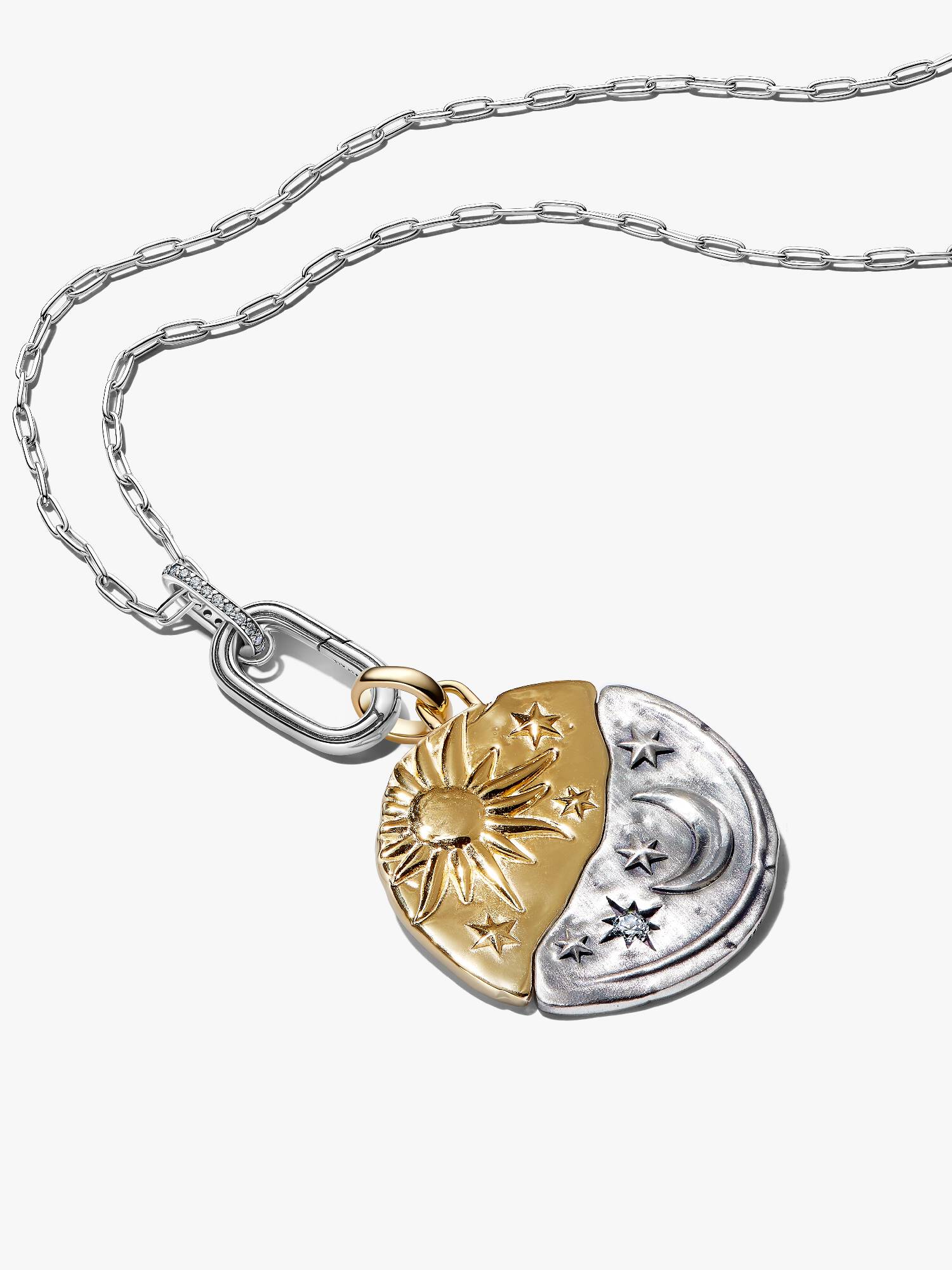 Conjunto de Presente Colar Medalhão XL Sol e Lua