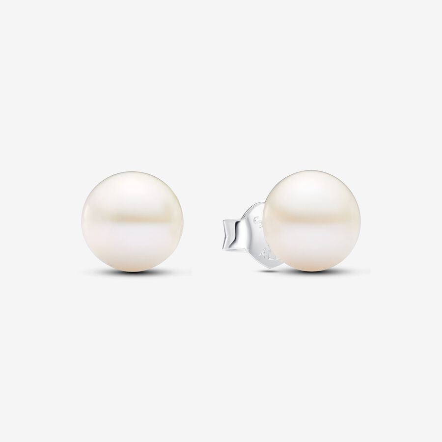Brincos Stud Earrings Treated Freshwater Cultured Pearl 7mm image number 0