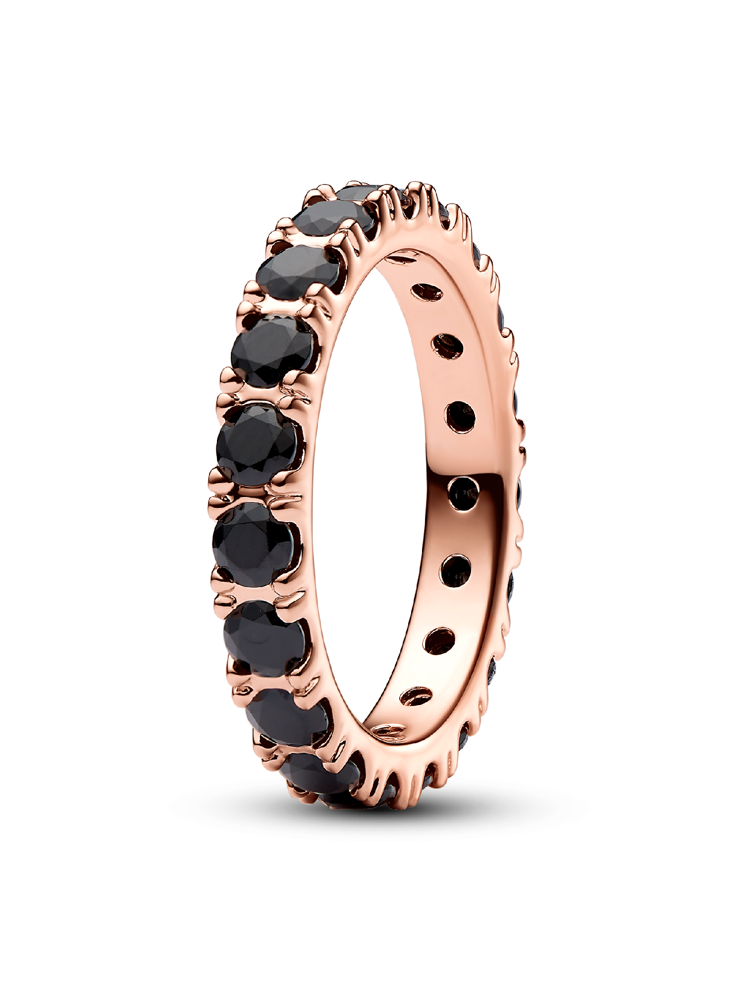 Anel Black Sparkling Row Eternity