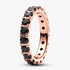 Anel Black Sparkling Row Eternity Anel Black Sparkling Row Eternity