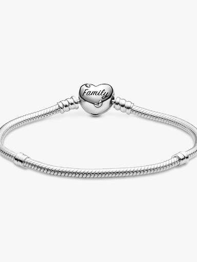 Pulseira Malha Snake Fecho Coração Árvore de Família