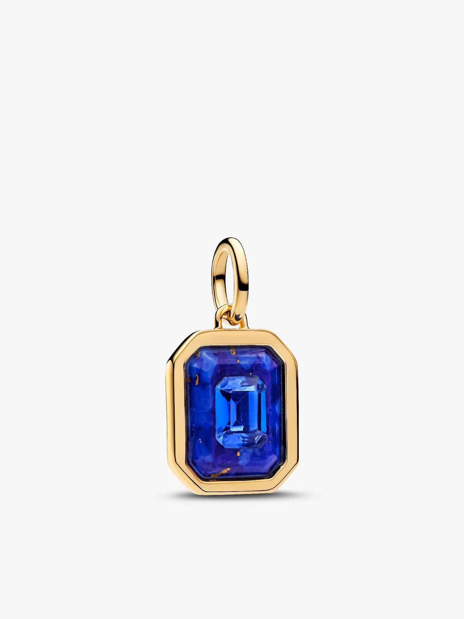 Conta Pendente Hexágono Azul Celestial
