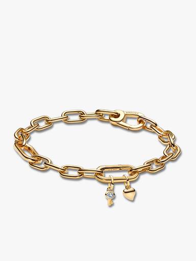 Conjunto de Presente Chave & Coração Dourado