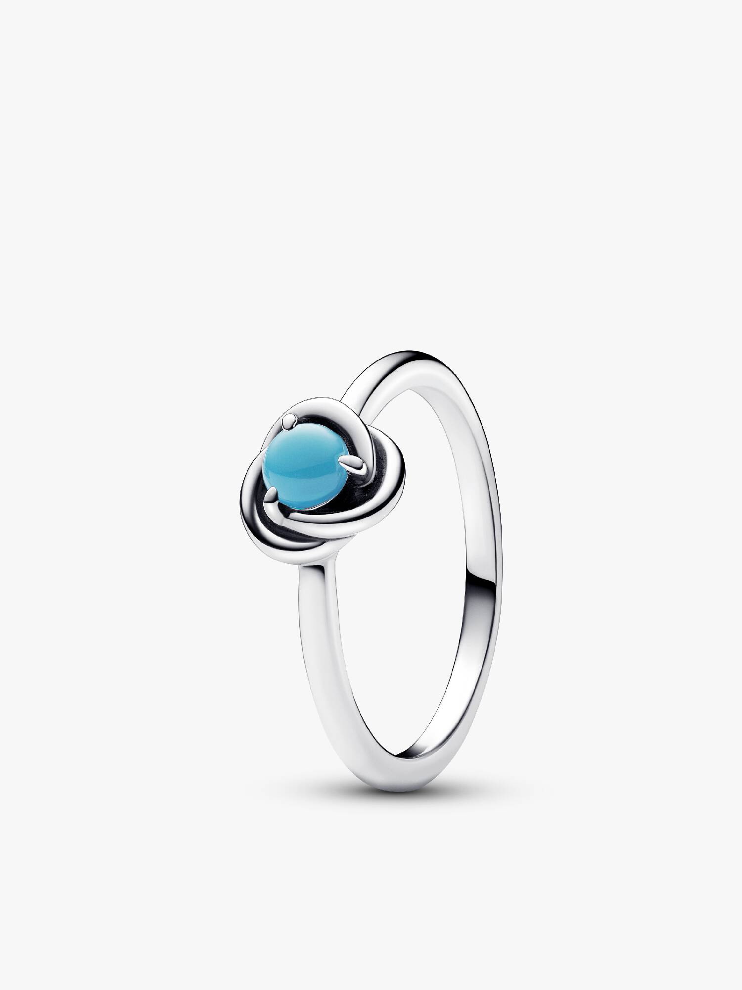 Anel Círculo Eternidade Azul Turquesa