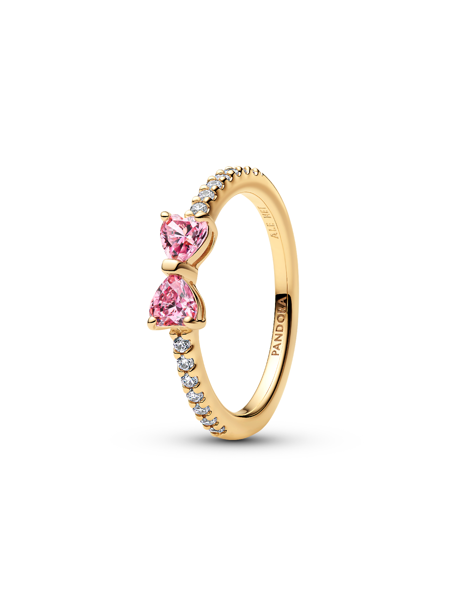 Anel Laço Rosa Brilhante
