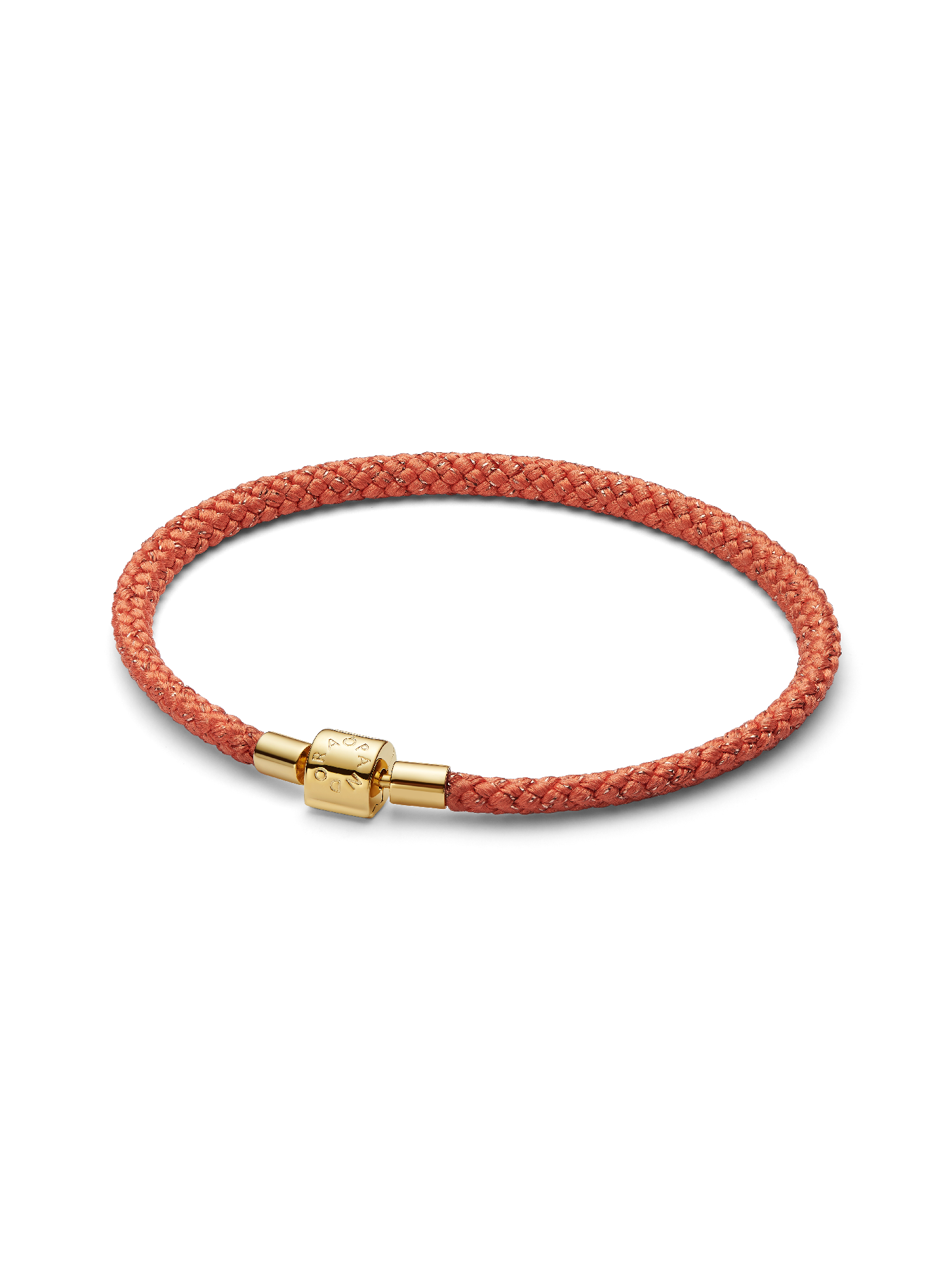 Pulseira Cordão Laranja Brilhante