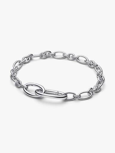Pulseira de Corrente de Elos Ovais de Abrir