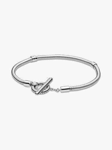 Pulseira com fecho em T malha Snake