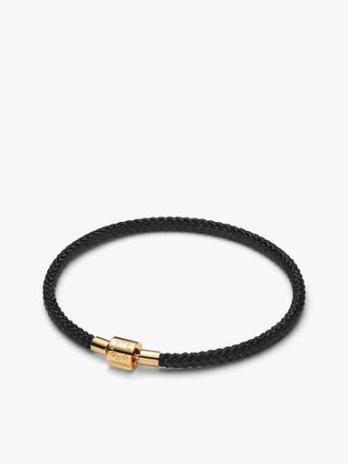 Conjunto de Presente Pulseira Cordão Preto com Conta Gravável Coração Be Love