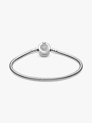 Pulseira Malha Snake "O" Coroado Brilhante