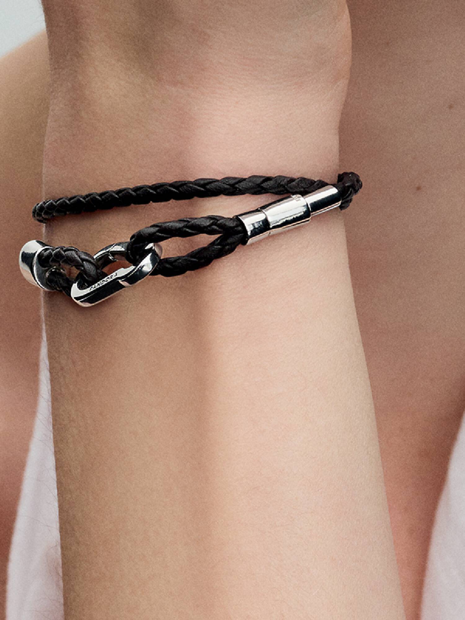 Pulseira dupla de couro Pandora Moments