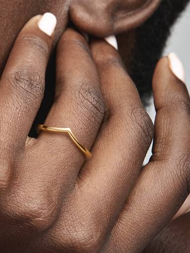 Anel Polido Wishbone