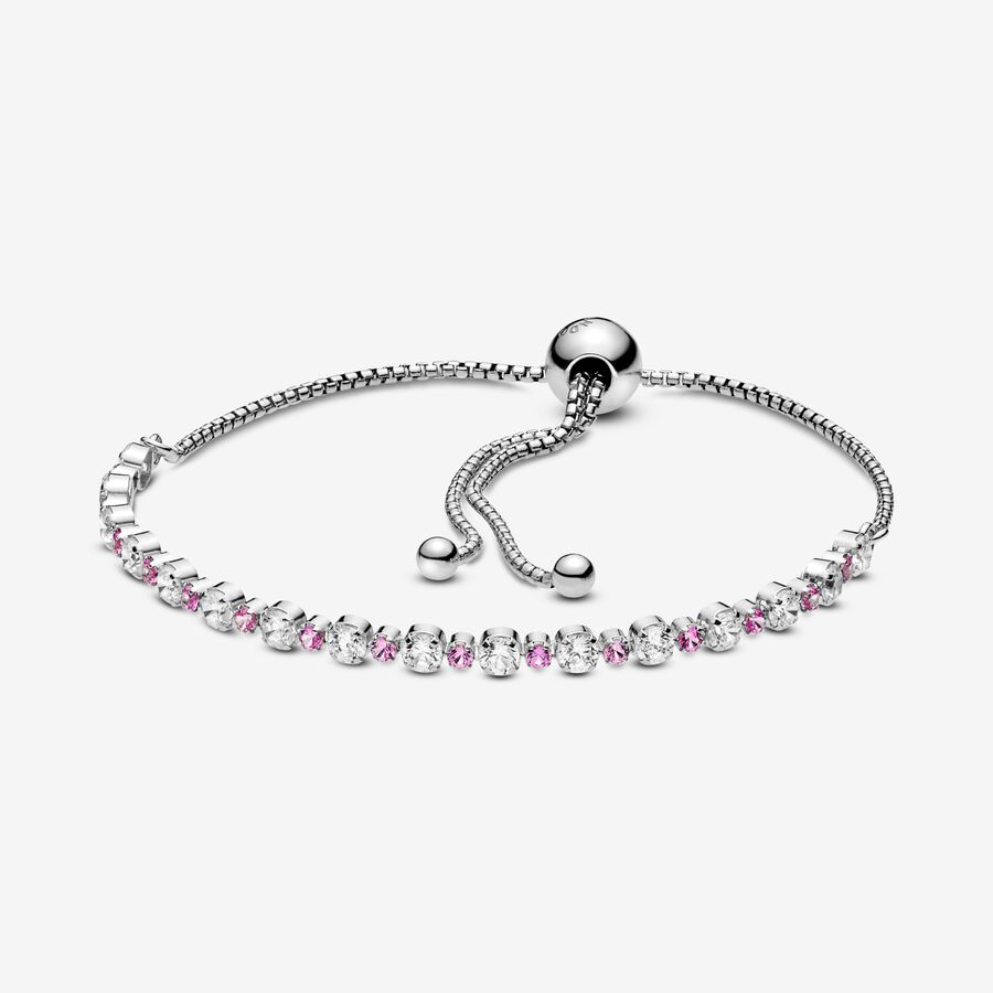 Pulseira Sliding Pink Clear image number 0