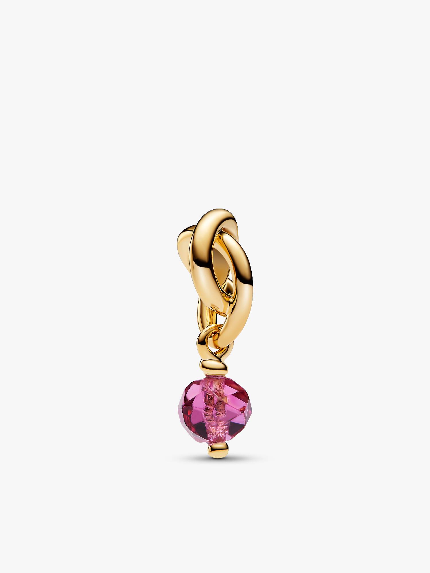 Conta Pendente Círculo da Eternidade Facetado Rosa
