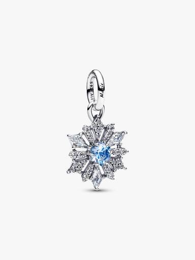 Conta Pendente Floco de Neve Rainha Elsa Frozen Disney Prata