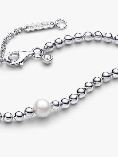 Colar Treated Freshwater Cultured Pearl & Beads