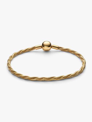 Pulseira de Malha Snake Torcida Fecho Redondo Pandora