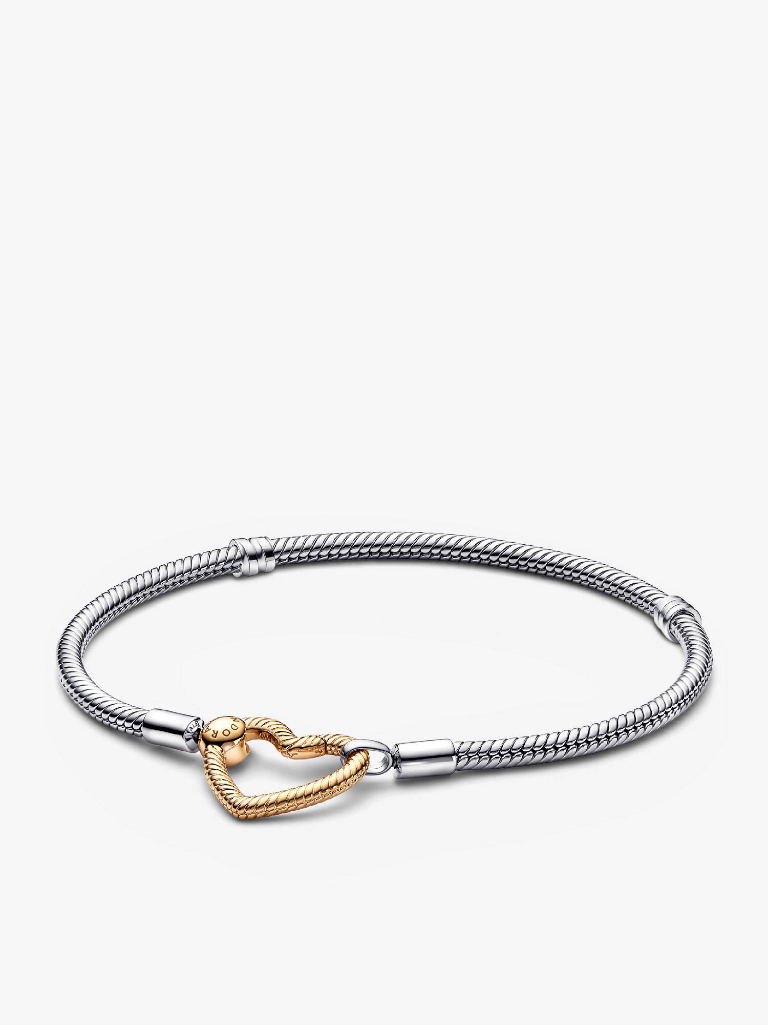 Pulseira Malha Snake Fecho Coração