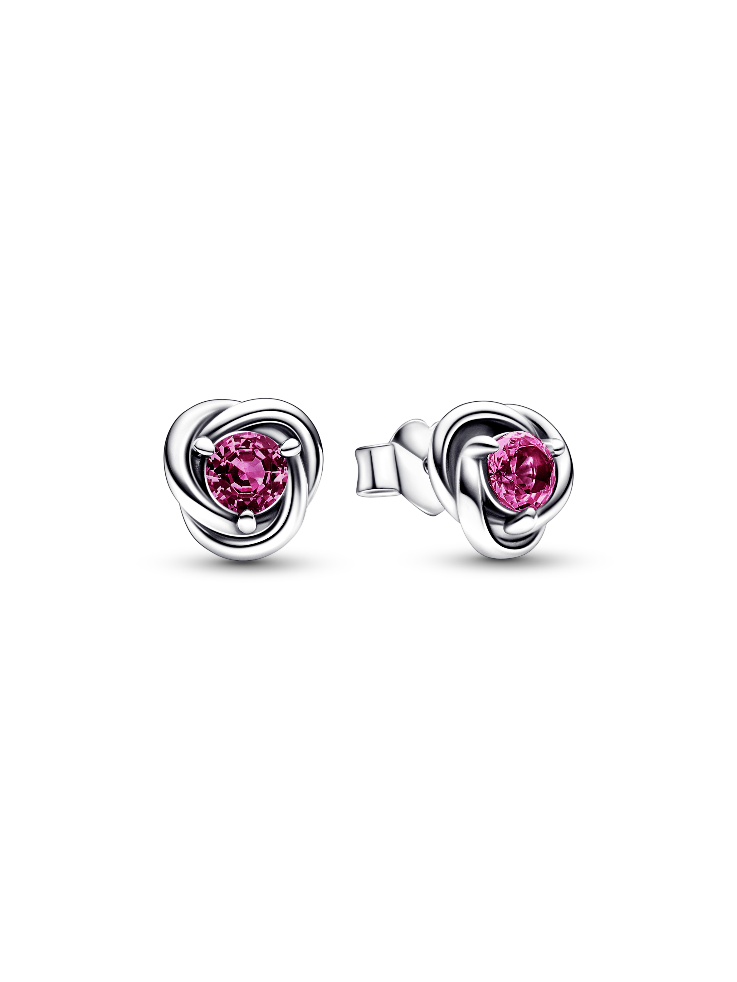 Brincos Eternity Circle cor-de-rosa