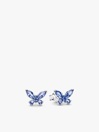 Conjunto de Colar e Brincos Borboleta Azul Inverno