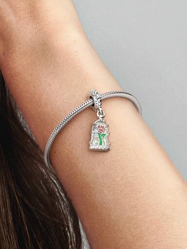 Conta Pendente Enchanted Rose Bela e o Monstro Disney
