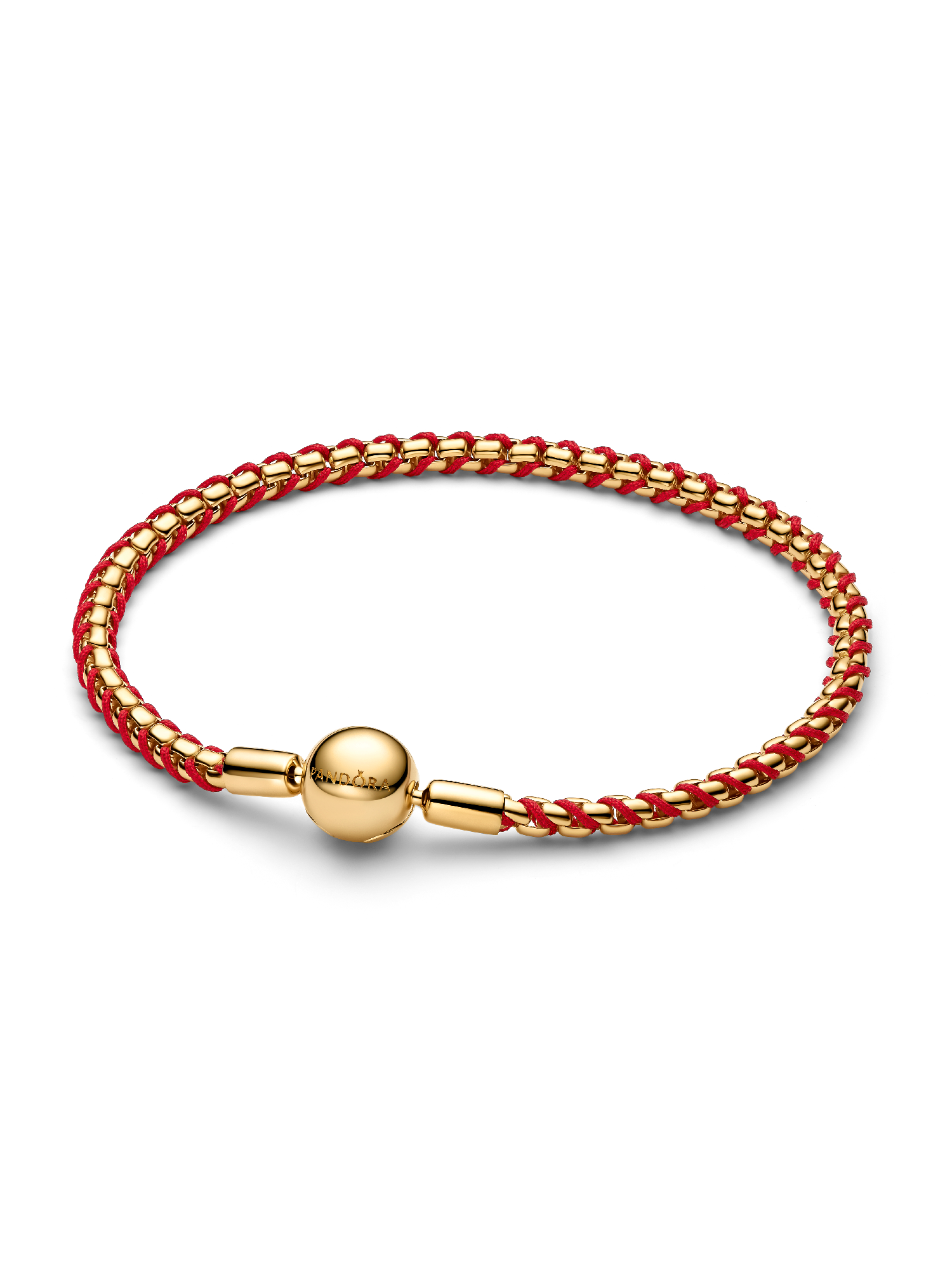 Pulseira de Corrente de Caixa com Cordão Vermelho