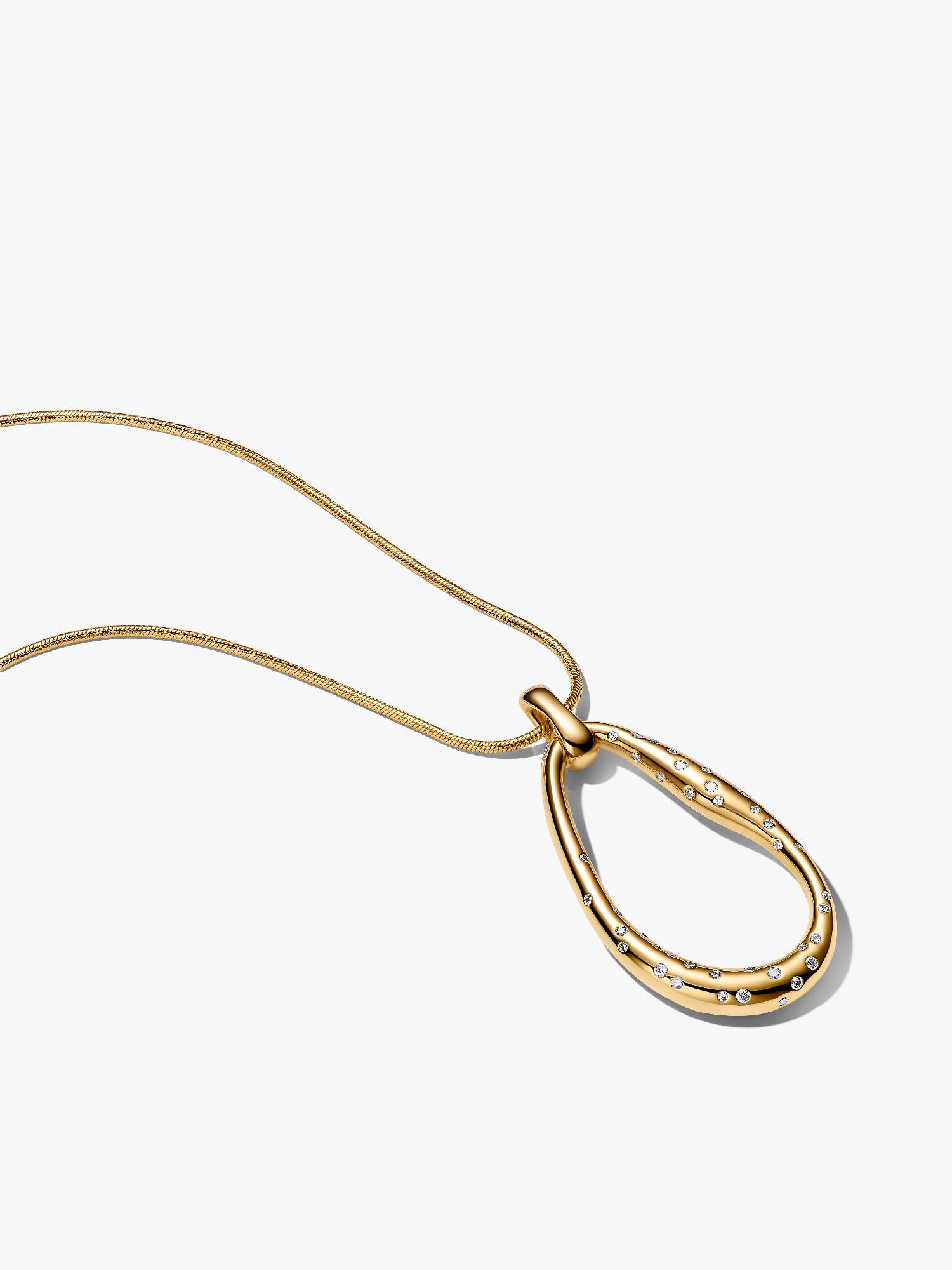 Colar Pendente Statement com Pedras Forma Orgânica