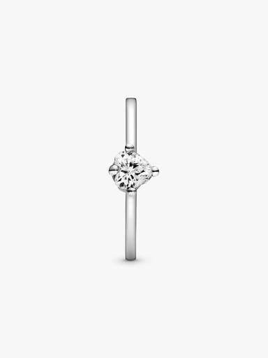Anel Clear Heart Solitaire