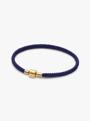 Pulseira Cordão Azul Brilhante