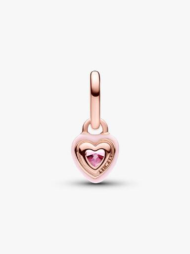 Mini Conta Pendente Coração Chakra Rosa Pandora ME