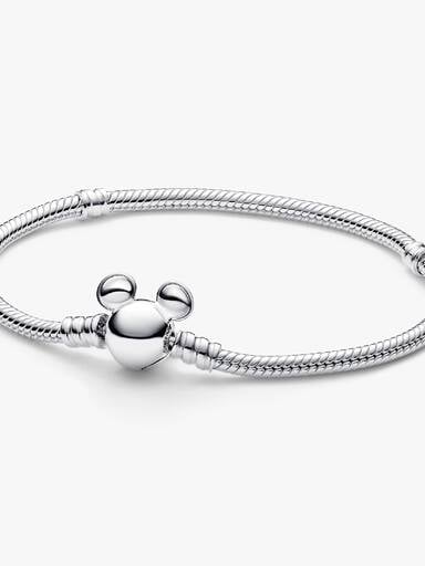 Pulseira Malha Snake Fecho Moments Mickey Disney