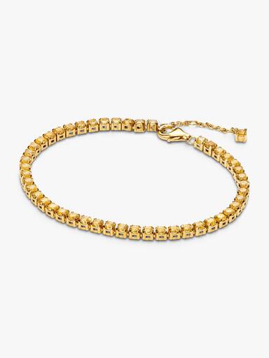 Pulseira de Ténis Amarela Brilhante