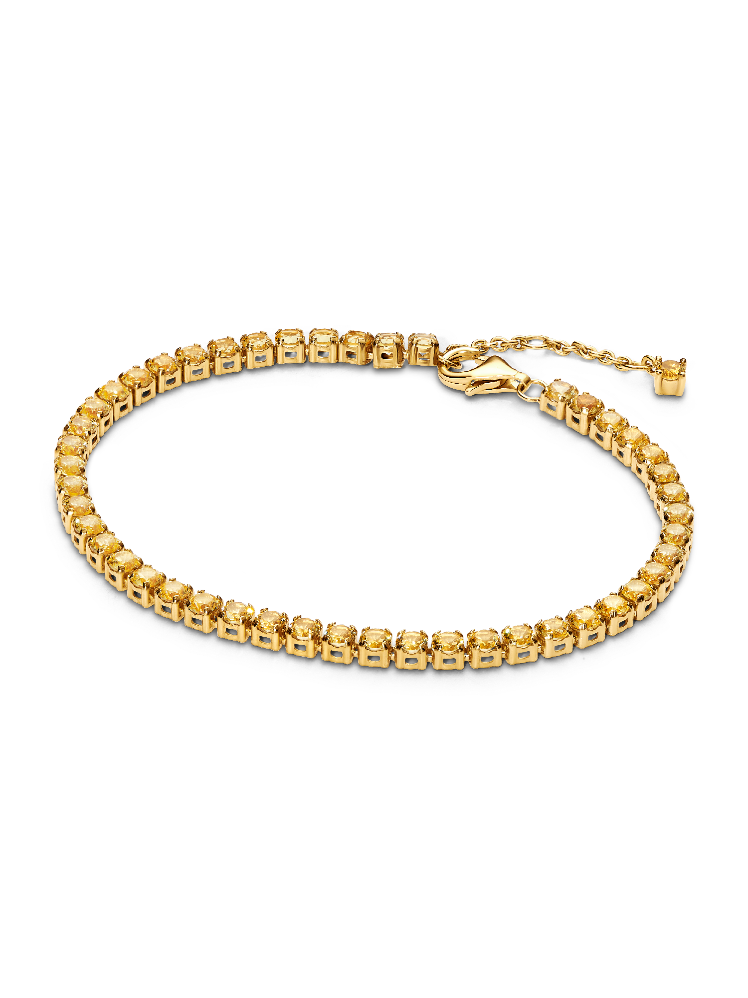 Pulseira de Ténis Amarela Brilhante
