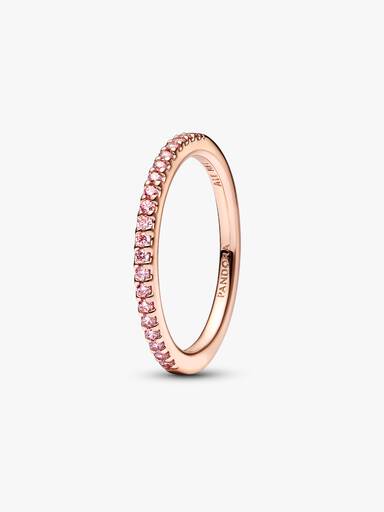 Anel Aro Rosa Brilhante