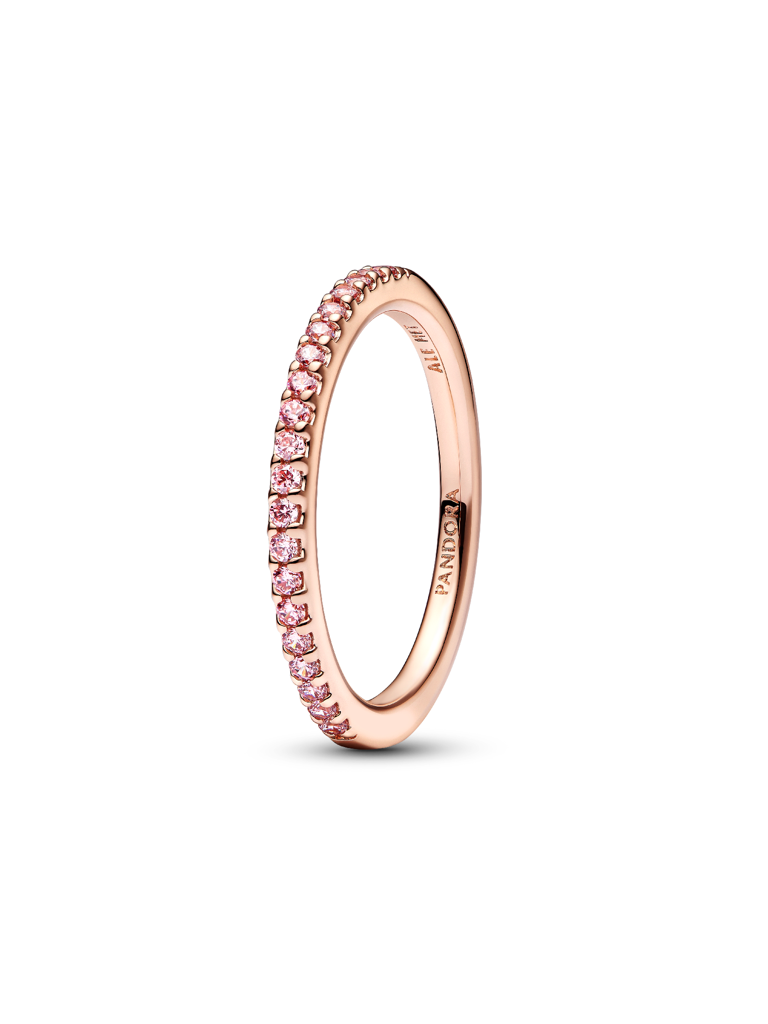Anel Aro Rosa Brilhante