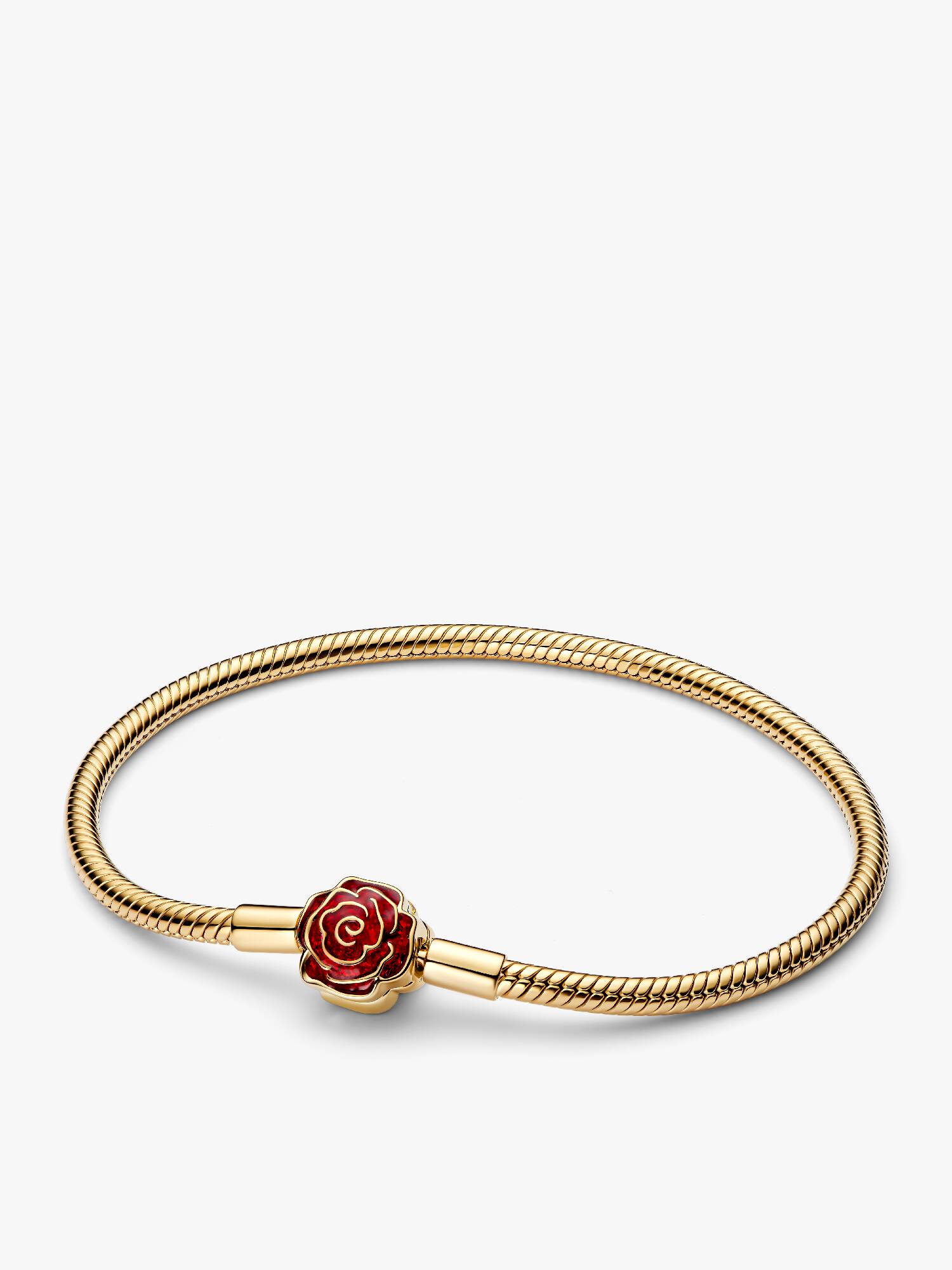 Pulseira Corrente Snake Rosa Encantada Bela e o Monstro Disney