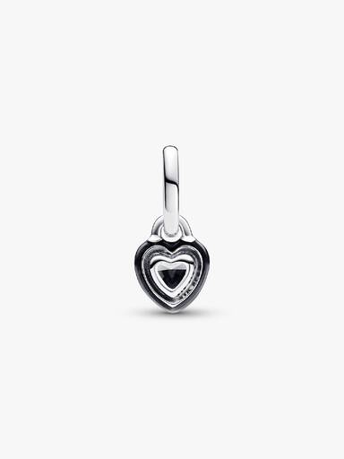 Mini-Conta Pendente Coração Chakra Preto Pandora ME