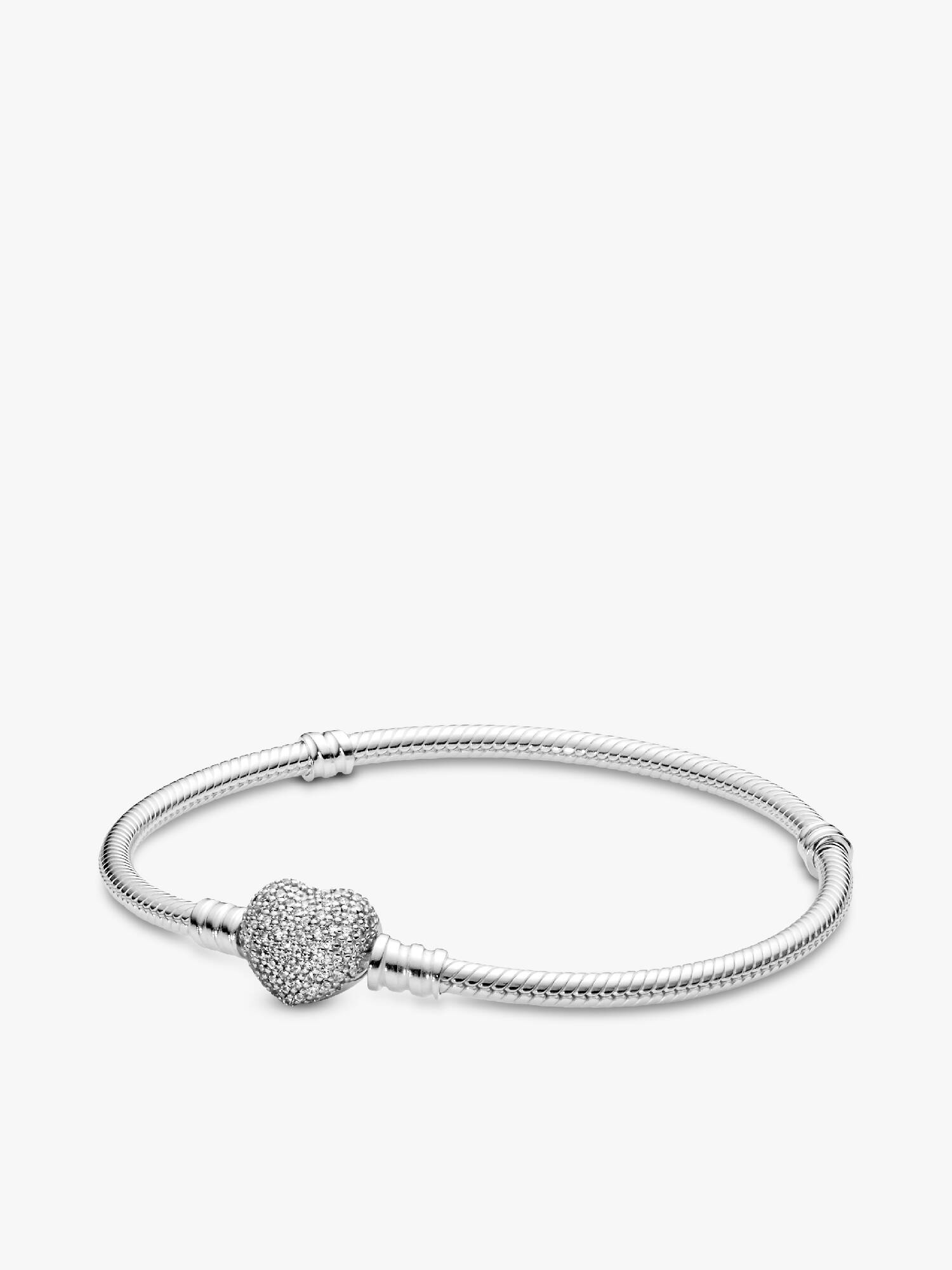 Pulseira Malha Snake e Coração Cintilante