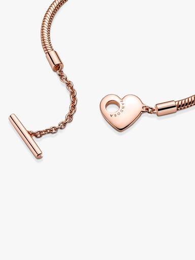 Pulseira com fecho com coração em T
