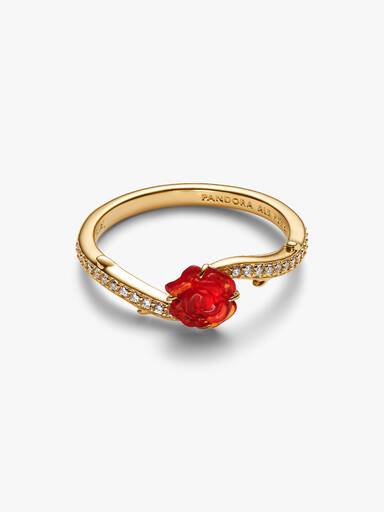 Anel Rosa Encantada Bela e o Monstro Disney