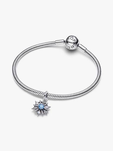 Conta Pendente Floco de Neve Rainha Elsa Frozen Disney Prata